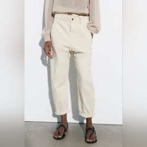 Zara High-Waisted Paperbag Jeans